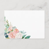 Romantische Peony-Blume Hochzeitskarte Begleitkarte (Rückseite)