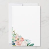 Romantische Peony Blume Paare Dusche Einladung (Rückseite)