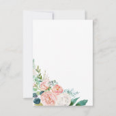 Romantische Peony Blume Song Request RSVP Card (Rückseite)