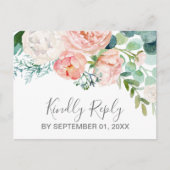 Romantische Peony Blume Song Request UAWG Postcard Einladungspostkarte (Vorderseite)