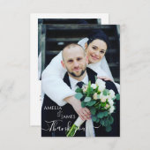 Romantische Peony Floral Wedding Dankeskarte (Vorne/Hinten)