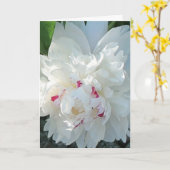 Romantische Peony Gruß- und/oder Notizkarte Karte (Gelbe Blume)