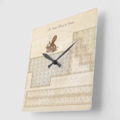 Romantische Periodische Tabelle der Elemente Quadratische Wanduhr (Winkel)