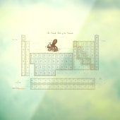 Romantische Periodische Tabelle Transparente Versi Fensteraufkleber (Blatt 3)