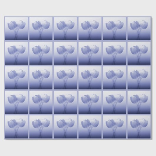 Romantische Periwinkle Geschenkpapier (Flach)