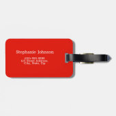 Romantische Personalisierte Foto Schwarze Rote Rei Gepäckanhänger (Rückseite horizontal)