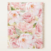 Romantische personalisierte rosa Rose Planer (Rückseite)
