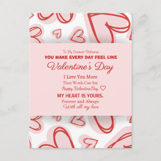 Romantische personalisierte Valentinstagskarte Postkarte