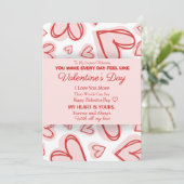 Romantische persönliche Valentinstagskarte Feiertagskarte (Stehend Vorderseite)