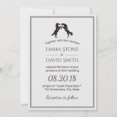 Romantische Pferdehochzeit Einladung (Vorderseite)