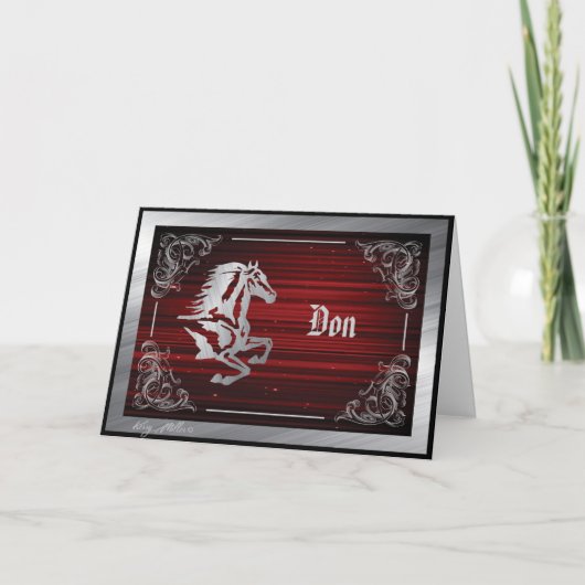 Romantische Pferderennkarte Valentine Feiertagskarte (Vorderseite)