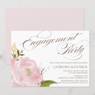 Romantische Pfingstrosen-Blumen-Hochzeitseinladung Einladung