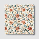 Romantische Pfirsich-Blumen Gästebuch (Rückseite)