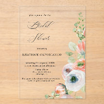 Romantische Pfirsich-Korallen-Blumen-Brautparty