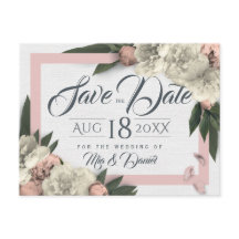 Romantische Pfirsich und weiße Blütenstände