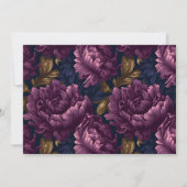 Romantische Pflaumen-Blumen-Hochzeit-Save-Date Save The Date (Rückseite)