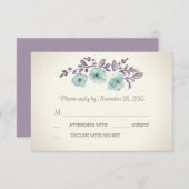 Romantische Pflaumenblüten RSVP-Karten RSVP Karte (Vorne/Hinten)