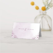 Romantische Pflaumenkalligraphie Platzkarte (Rückseite)