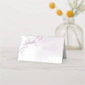 Romantische Pflaumenkalligraphie Platzkarte (Vorderseite)