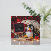Romantische Pinguin-Schwangerschaft Ankündigung (Stehend Vorderseite)