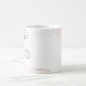 Romantische Pink Aquarell Blumencoffee Tasse - Ges (Mittel)