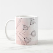 Romantische Pink Aquarell Blumencoffee Tasse - Ges (Links)