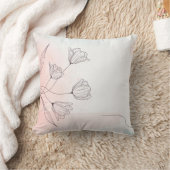 Romantische Pink-Aquarelltönchen-Zuhause Kissen (Decke)