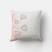 Romantische Pink-Aquarelltönchen-Zuhause Kissen (Rückseite)