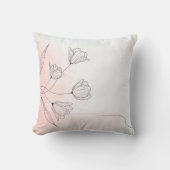 Romantische Pink-Aquarelltönchen-Zuhause Kissen (Vorderseite)