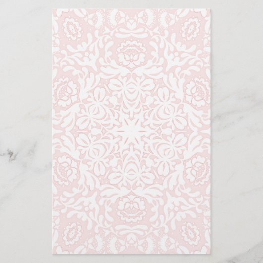 Romantische Pink Lace Floral Stationierung Briefpapier (Vorderseite)