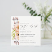 ROMANTISCHE PINK, LILA, BLUE FLORAL VERLOBUNG EINLADUNG (Stehend Vorderseite)