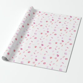 Romantische Pink Peach Rose Petals Floral Bridal S Geschenkpapier