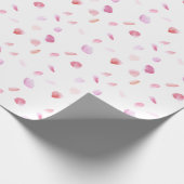 Romantische Pink Peach Rose Petals Floral Bridal S Geschenkpapier (Ecke)