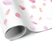Romantische Pink Peach Rose Petals Floral Bridal S Geschenkpapier (Rolleneckpunkt)