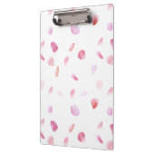 Romantische Pink Peach Rose Petals Klemmbrett (Links)