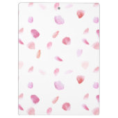 Romantische Pink Peach Rose Petals Klemmbrett (Rückseite)