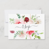 Romantische Pink Peony Script UAWG Einladung (Vorderseite)