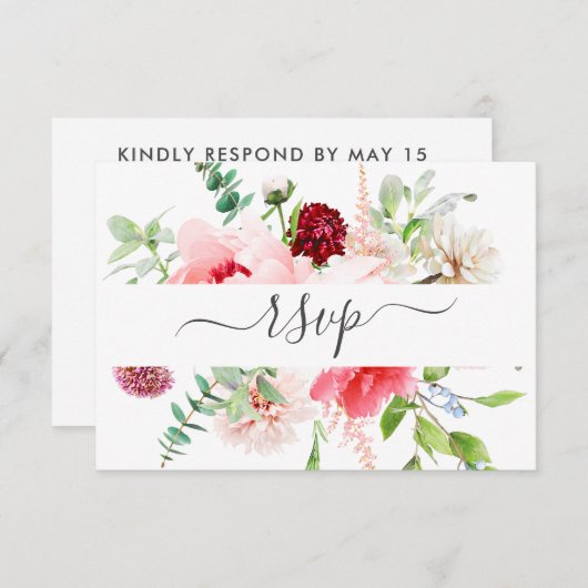 Romantische Pink Peony Script UAWG Einladung (Vorne/Hinten)