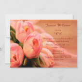 Romantische Pink Tulips Geburtstag Einladung (Rückseite)