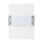 Romantische Pink Watercolor Rose Blaue Hochzeit Einladungsbanderole (Rückseitenbeispiel)