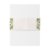 Romantische Pink Watercolor Rose Hochzeit Einladungsbanderole (Rückseitenbeispiel)