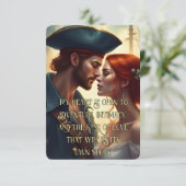 Romantische Piratenausweis-Liebe doppelseitige Aff RSVP Karte (Stehend Vorderseite)