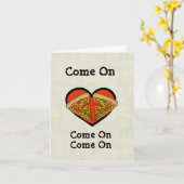 Romantische Pizzakarte Karte (Gelbe Blume)