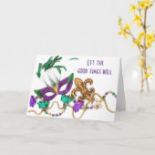 ROMANTISCHE PLÄNE FÜR ***MARDI GRAS*** KARTE (Gelbe Blume)