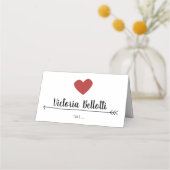 Romantische Platzkarte - Herz und Pfeil (Vorderseite)