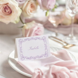 Romantische Platzkarte Vintager Rahmen Brautparty Tischnummer
