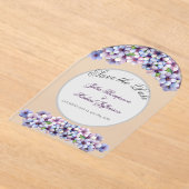 Romantische Poetic Lilac Hochzeit der Flora Acryleinladungen (Ablage )