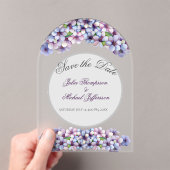 Romantische Poetic Lilac Hochzeit der Flora Acryleinladungen (Insitu (Handheld))