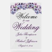 Romantische Poetic Lilac Hochzeit der Flora Acrylschild (Vorderseite)