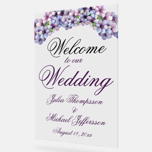Romantische Poetic Lilac Hochzeit der Flora Acrylschild (Winkel)